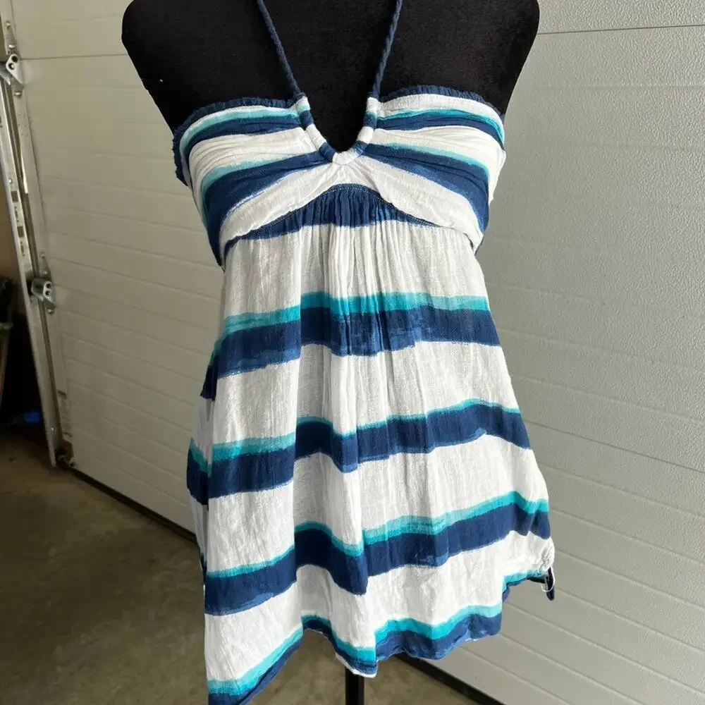 Gilly Hicks cami stripe halter style top, women's size M
